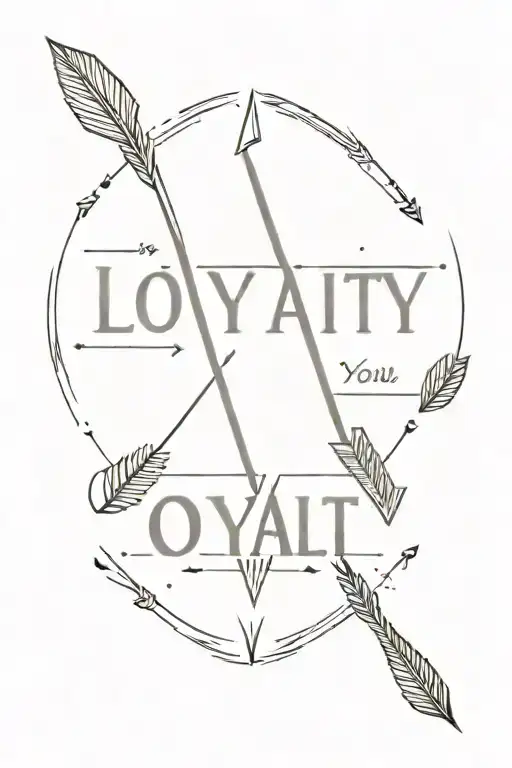 Arrow That Spells Out Loyalty Makes You