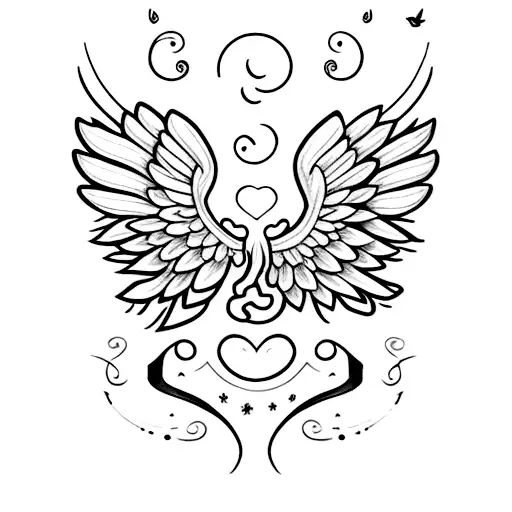 Wings Of Freedom Tattoo On Female Back Delicate And Fine