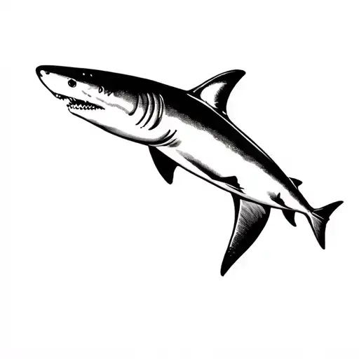 Shark Swimming View From The Top