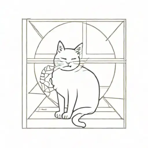 Cat In Window Looking