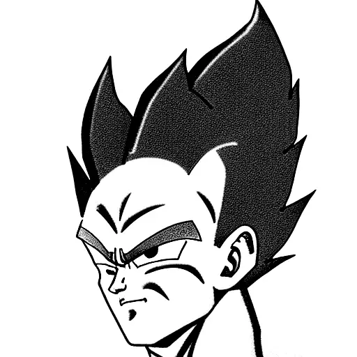 Vegeta Hair Outline