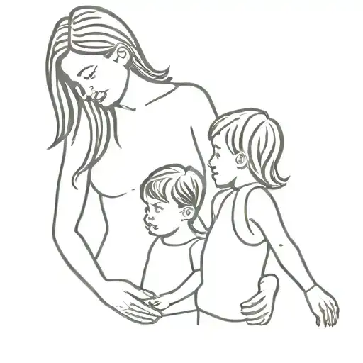 Mom With 2 Kids