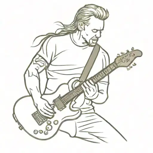 James Hetfield Palying Guitar On A Stage