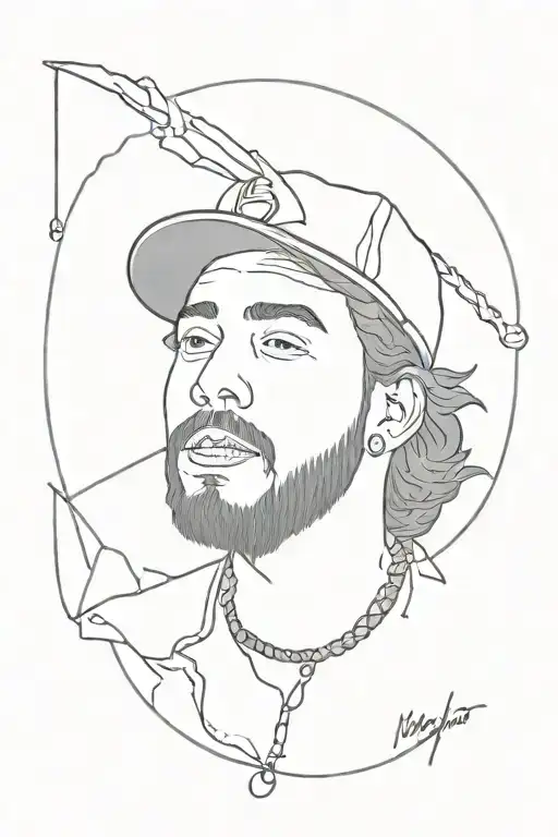 Fenway Park And Post Malone Portrait