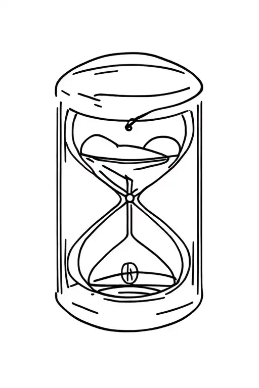 Hourglass With Clock Face