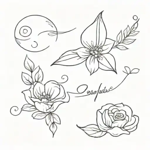 Dainty Feminine Floral Cursive