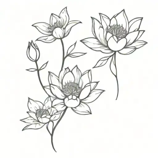 Daisy And Lotus Flower