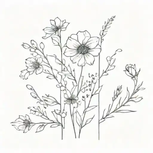 Wildflower Wrapping Around Arm Sleeve