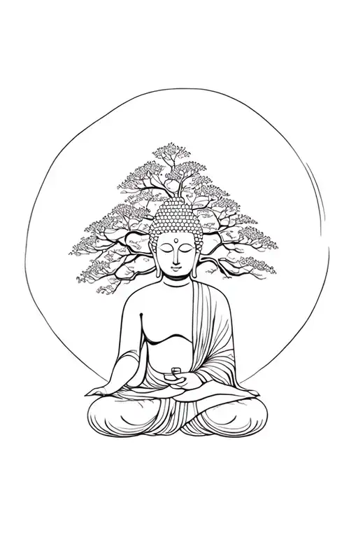Buddha And Tree