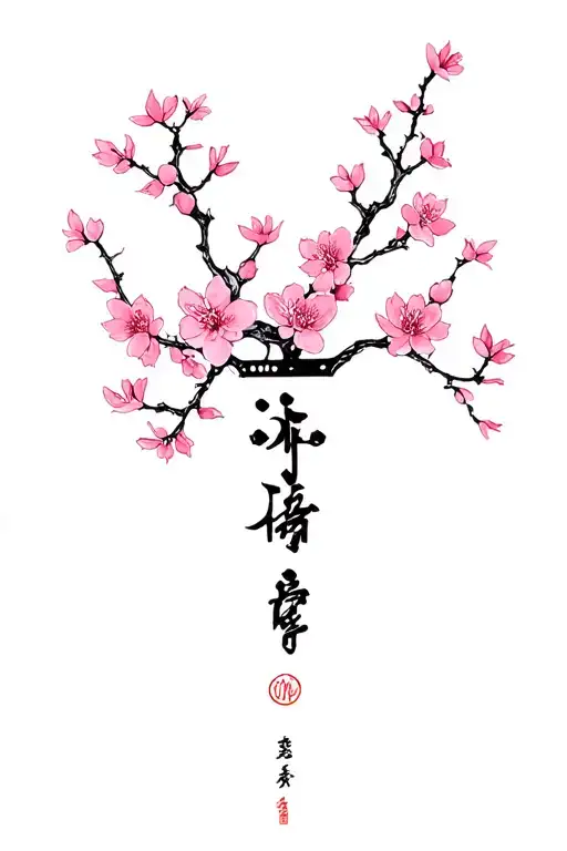 Crown Covered In Sakura Branch