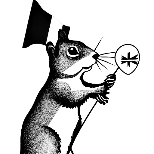 Squirrel With Italian Flag