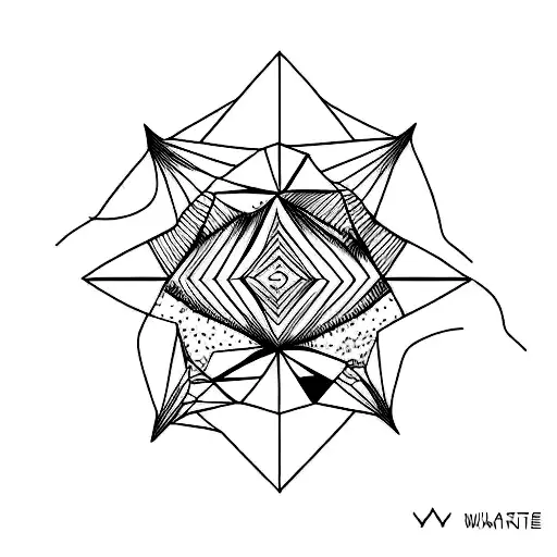 Create A Wrist Tattoo That Is Abstract Mountains