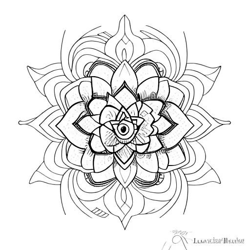 Stacked Lotus Abstract