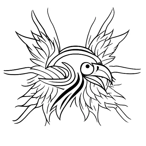 Phoenix With Tail Starting At Inner Upper Arm Wrapping Around For The Body Of The Bird On Shoulder