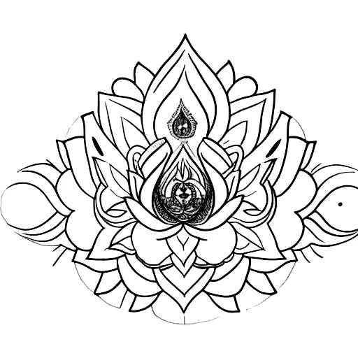 Lotus And 7 Chakras