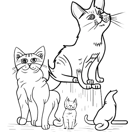 Cat And Dog Beside Silhouette