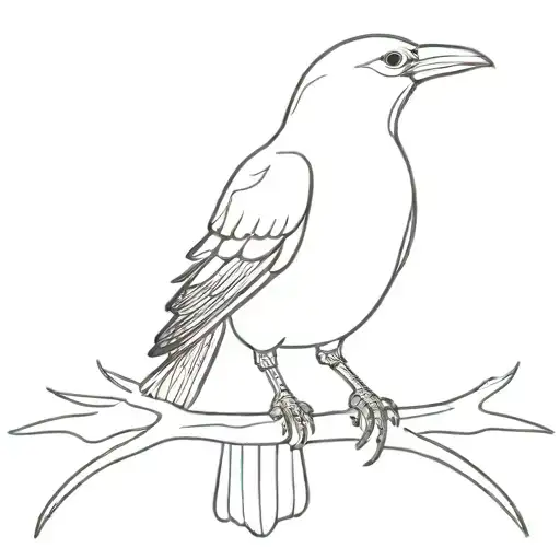Outline Of A Crow