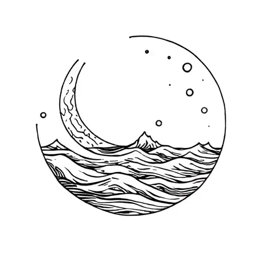 Ocean And Moon