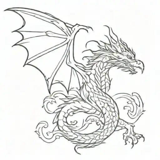 Dragon Wings Spread Wide