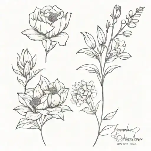 February March November October Birth Flowers Bouquet