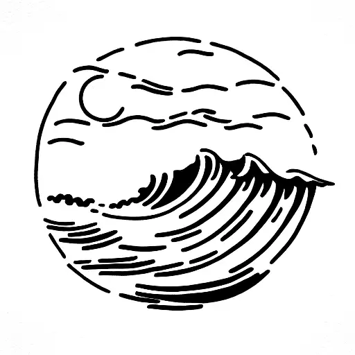 Ocean Waves In Front Of A House