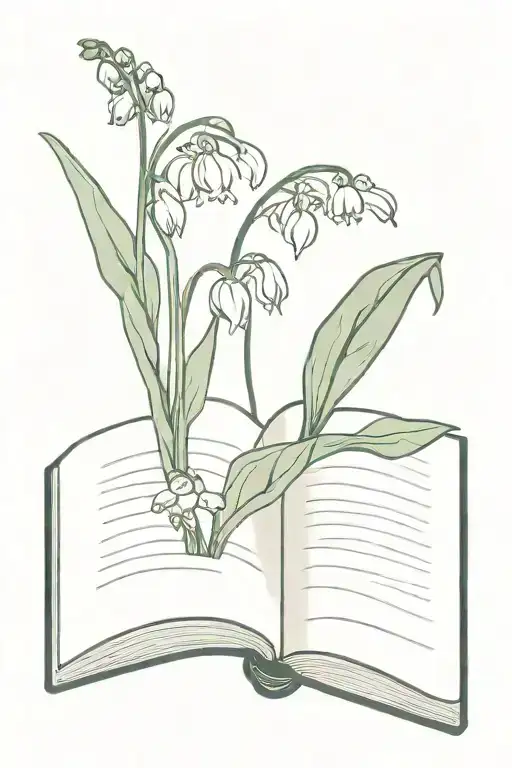 Lilly Of The Valley Flower And Open Book
