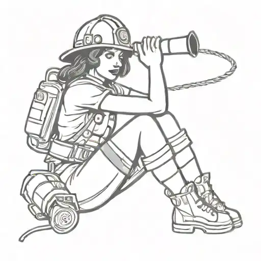 Firefighter Pinup Girl