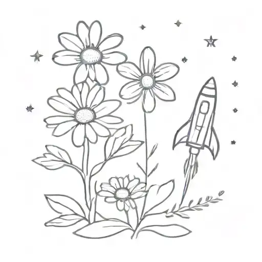 Rocket And Daisy Flower
