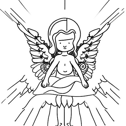 Create A Minimalist Tattoo A Small Angel With Quote