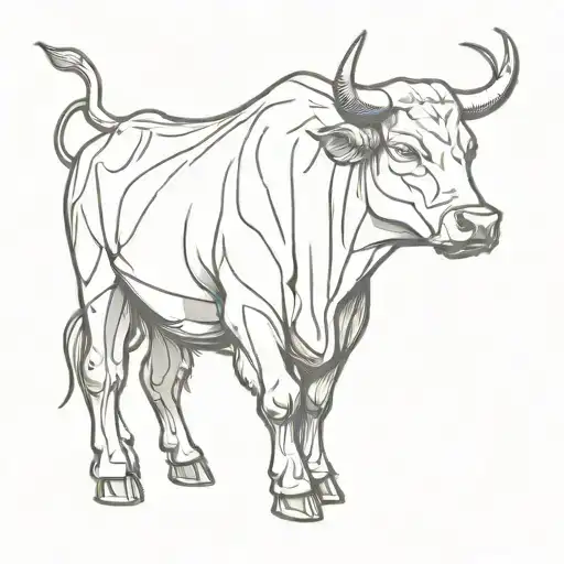 A Bull Sketch Style