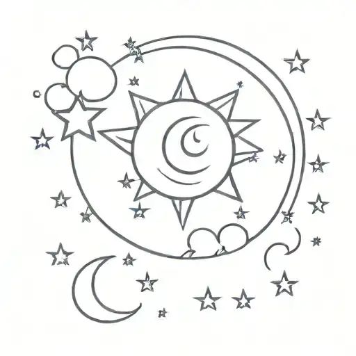 Stars Moon Surrounded