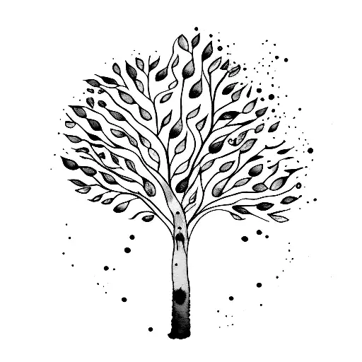 Tree Watercolor Skinny