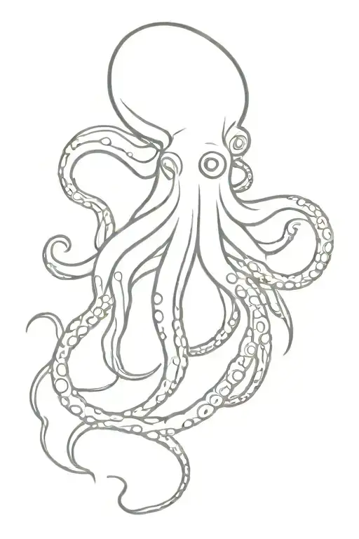 Black Backround Octopus