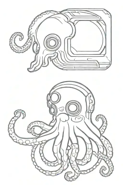 Octopus Wearing Space Helmet