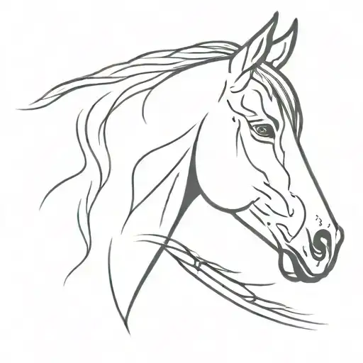A Horse Head With Neck And Mane Made