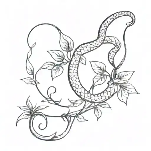 Snake Climbing A Vine Wrapping