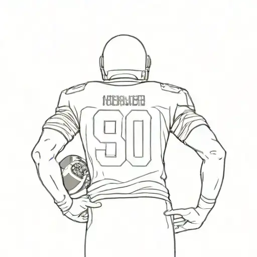 Back Of American Football Jersey