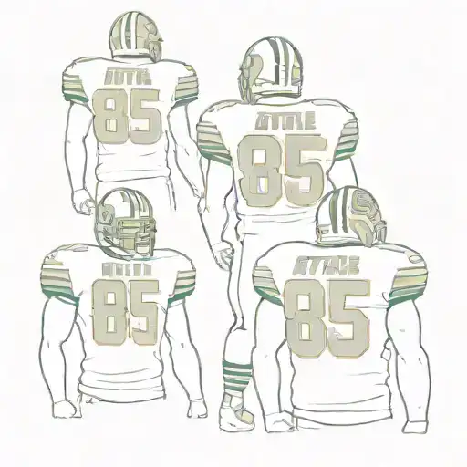 Back Of American Football Jersey Kittle 85