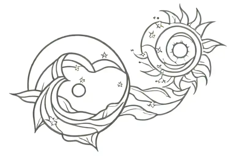 Earth Waves Sun Moon