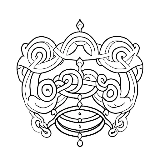 Two Interconnected Crown Of Flames