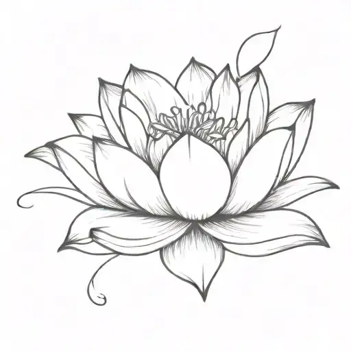 Lotus Flower With Narcissus Flower