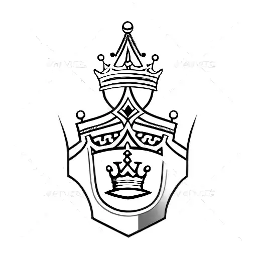 A Kings Crown With Letter 'K' It Has To Be Small Minimal