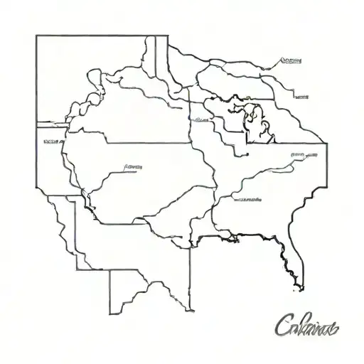 State Outline Colorado Kansas Oklahoma
