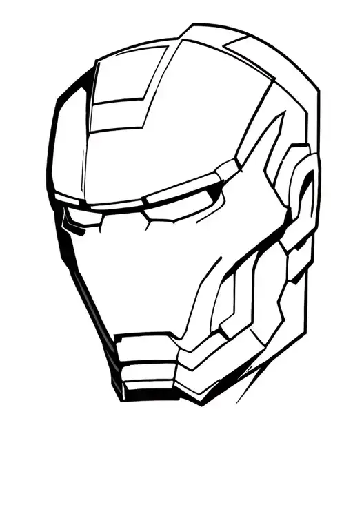 Ironman Marvel Head With Shadow