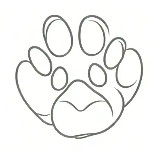 Dog Paw Outline