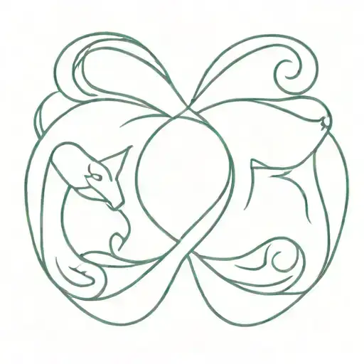 Taurus And Pisces Astrological Sign In The Shape Of