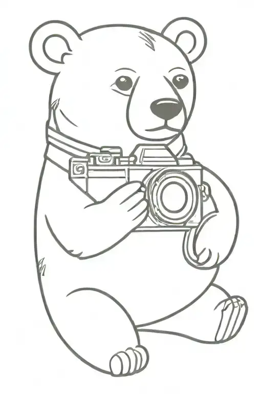 Bear Holding A Camera