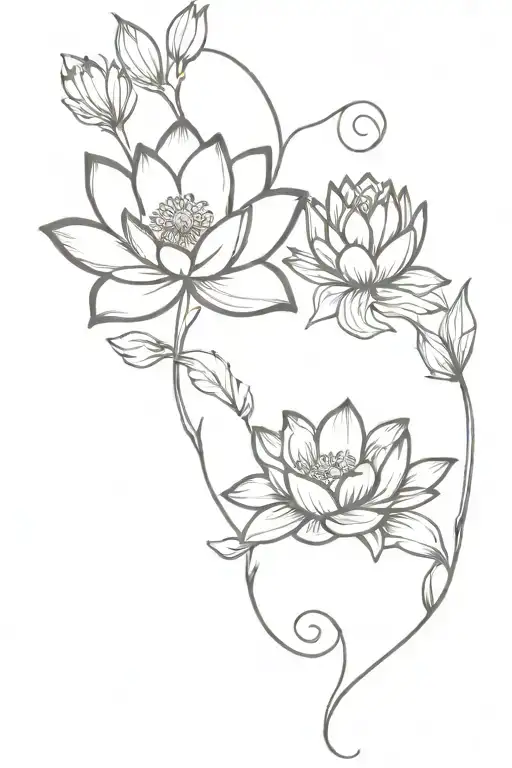 Lotus And Koi Fish