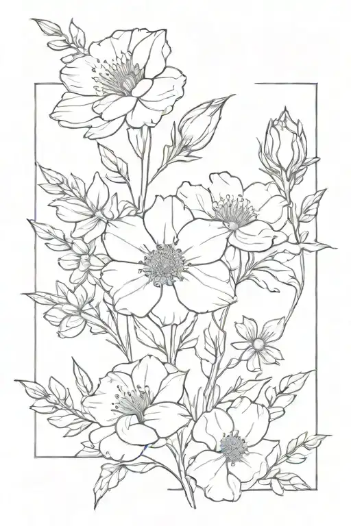 Birth Flower Bouquet Made Feb Mar Aug Sep