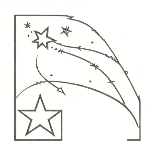 A Minimalist Tattoo Of A Shooting Star With The Stray Kids Logo Subtly Incorporated Into The Design